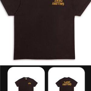 Gallery Dept Brown Tee with Yellow Print